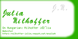 julia milhoffer business card